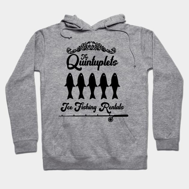 Quints Museum Ice Shack Rentals Hoodie by TheNorthBayBay